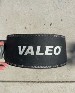 Valeo Padded Leather Weight Lifting Belt Black Small