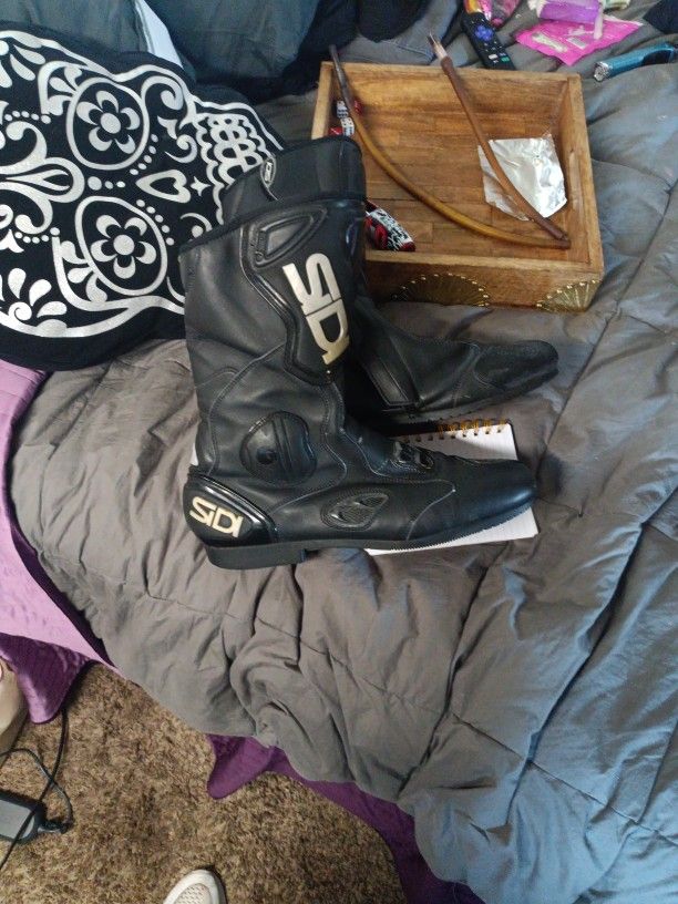S I D I Black Rain Evil Motorcycle Boots