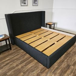 Graham Upholstered King Bed with Storage - Delivery Available