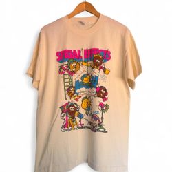 1980s Cream graphic tee with cartoon characters and 'SPECIAL EFFECTS' text