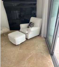Flexform nonna chair and ottoman