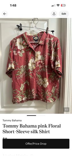 tommy bahama floral short sleeve shirt