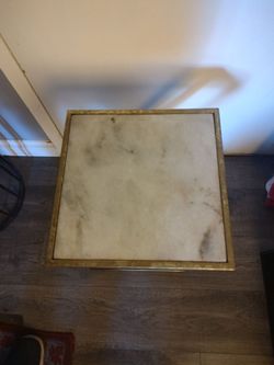 Two marble top end tables