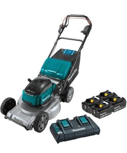 Makita Cordless Lawn Mower with Batteries and Charger