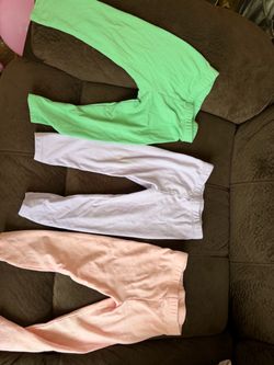 set of 3 baby girl leggings 12 m