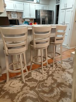Antique White Bar Stools
