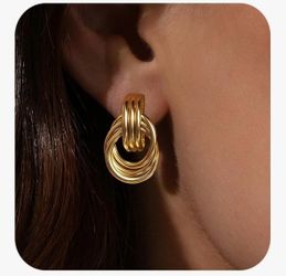 Chunky Knot Earrings for Women