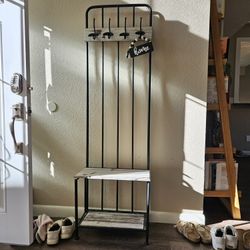 Wine Rack With Matching Entryway Coat Tree