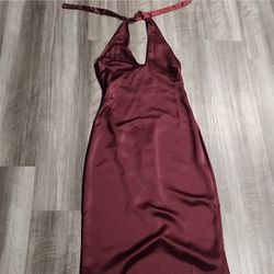 Satin Halter Dress