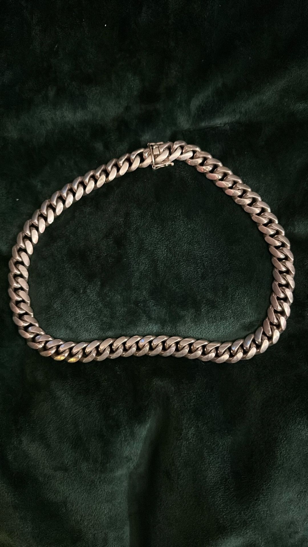 Solid Silver Chain 12 Mm Thick, 18inches Long.
