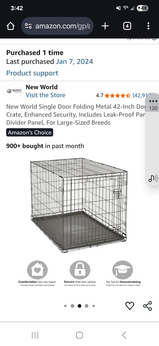 Dog Crate & Cover - Almost New