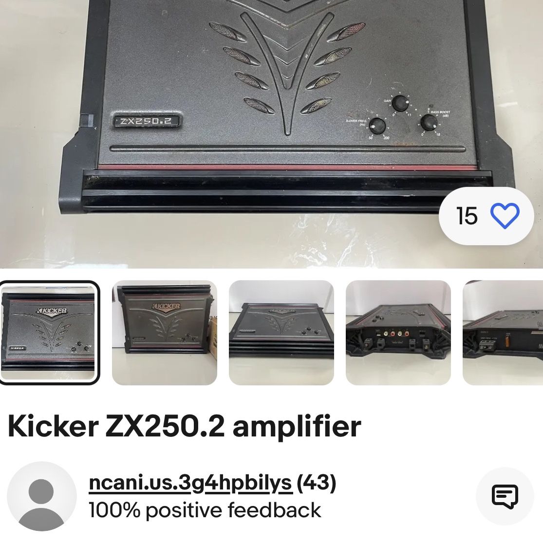 KICKER ZX300.1 Mono Subwoofer Amplifier 1-Channel Old School