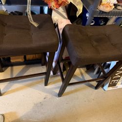 Two Comfy Barstools Or Kitchen Stools