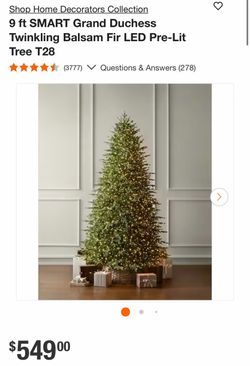 Shop Home Decorators Collection 9 ft SMART Grand Duchess Twinkling Balsam Fir LED Pre-Lit Tree T28
