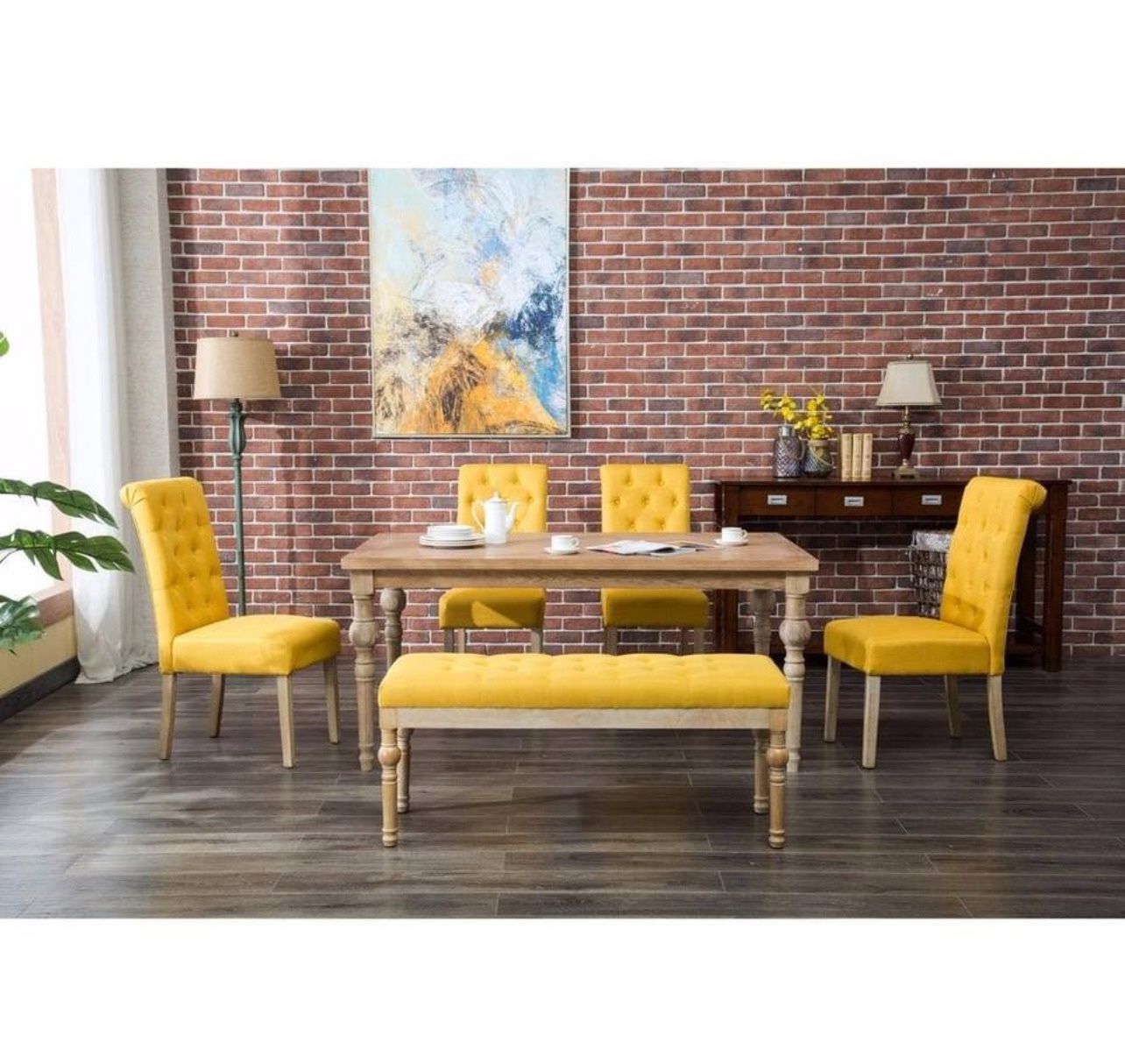 Yellow Kitchen Table And Chairs Set 