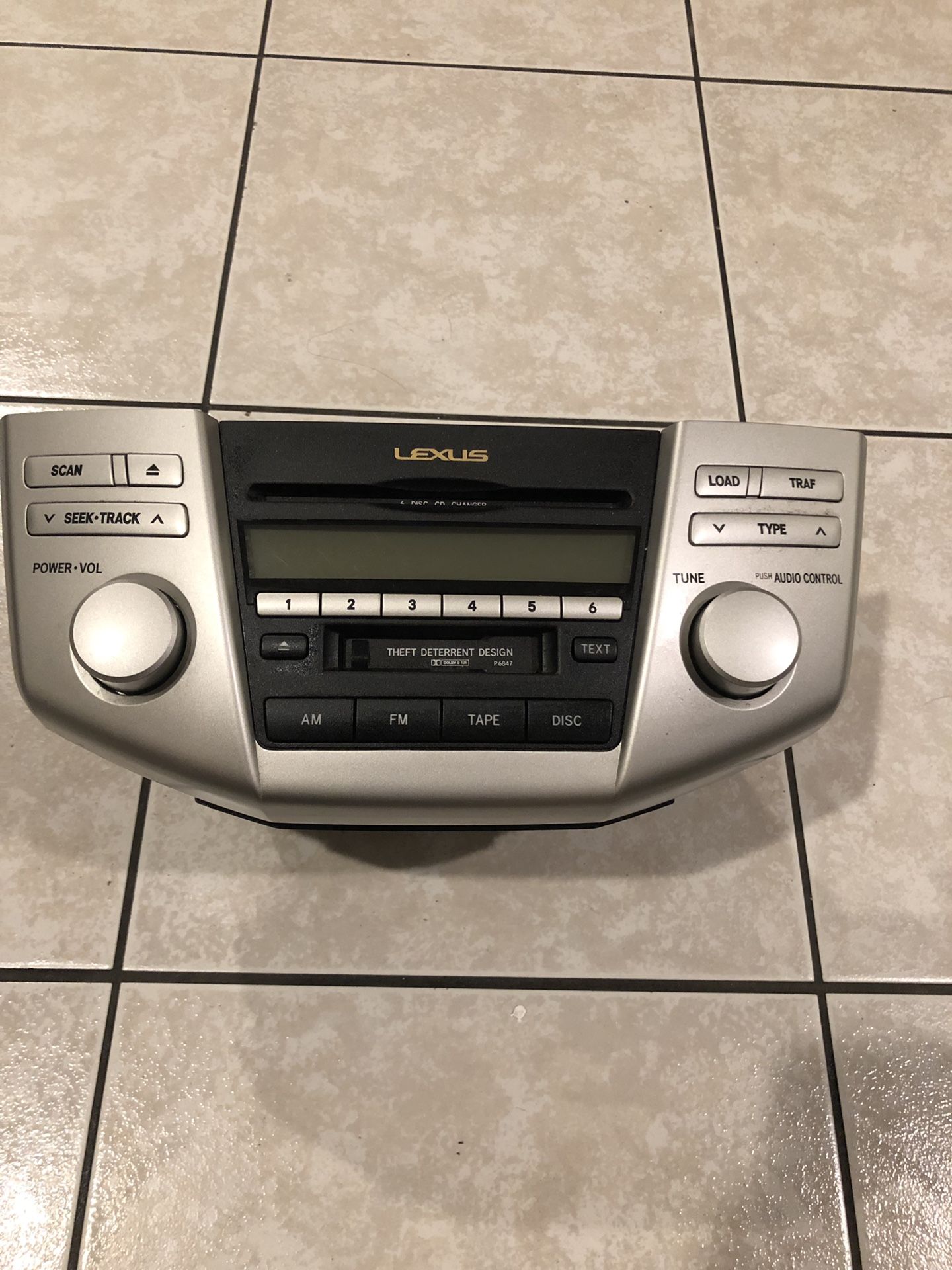 2006 Lexus RX400H Radio 6 CD Player OEM