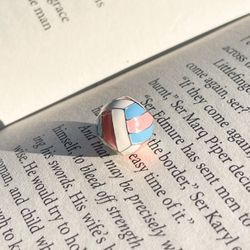 Handmade Volleyball Charm Bead with Multicolor Resin, Playful Design, Fits Pandora Bracelets