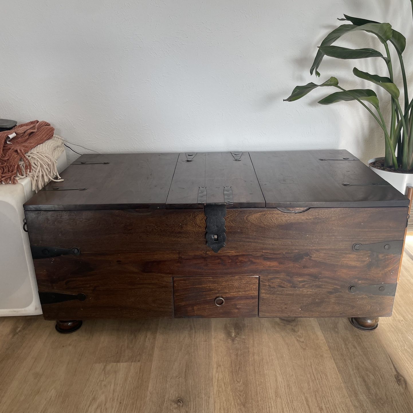 Pottery barn store chest coffee table