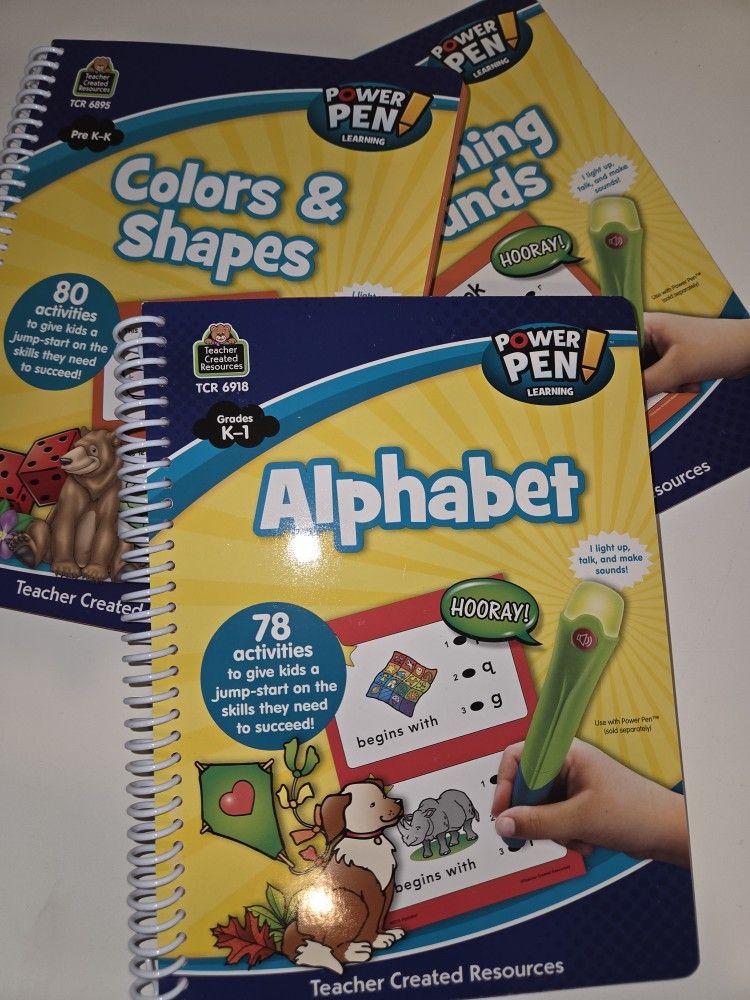 NEW Power Pen Learning 3 Books NO PEN