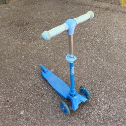 blue kids scooter