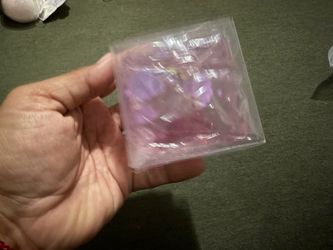 Clear cheese squishy with grape pieces