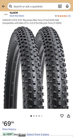 New 27.5 x 3.0" E-Bike Tires (Pair) – $39.99!