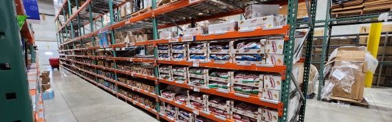USED SPAN TRACK STYLE CARTON FLOW RACK