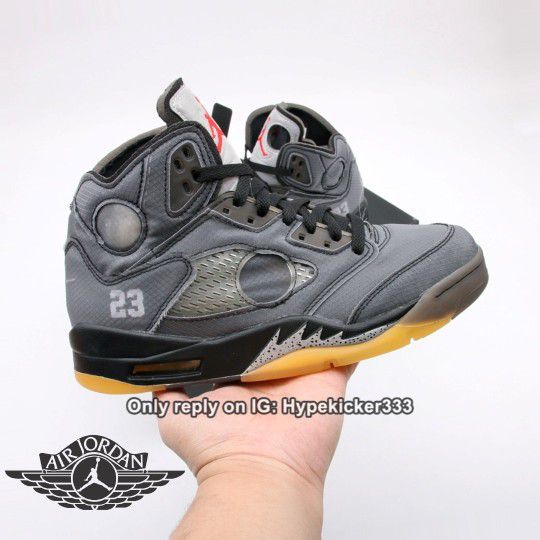 Jordan 5 Retro Off-White Black Fashion Sneaker