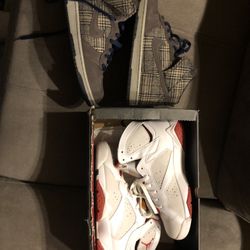 Nike Dunk High Tweeds Blue And Air Jordan Retro 7 CDP