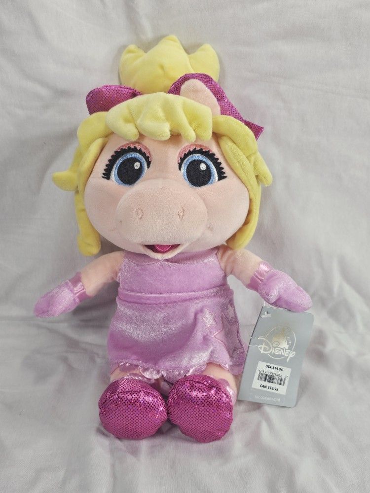 Disney Store Disney Junior Muppets Miss Piggy Small 14" Plush Toy EUC