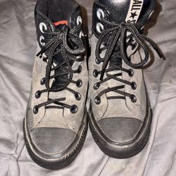 High top Grey And Red Chucks