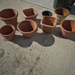 8 large plant pots big enough for fruit trees