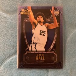 2022 Wild Card Matte Malik Hall #WW-31 Blue/Gold Foil Basketball Card 3/50