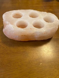 Pink Himalayan Rock Tea Light candle holder