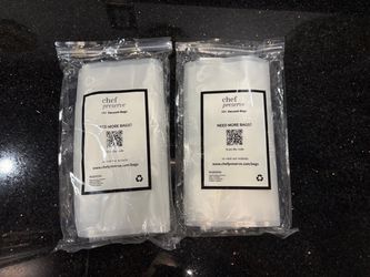 2-pk Chef Preserve Reusable Vacuum Bags for Chef Preserve Vacuum Sealer 20 Count