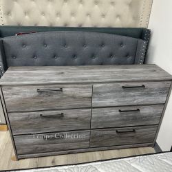 GREY DRESSER, ASSEMBLED, BEACHY STYLE - [NEW]
