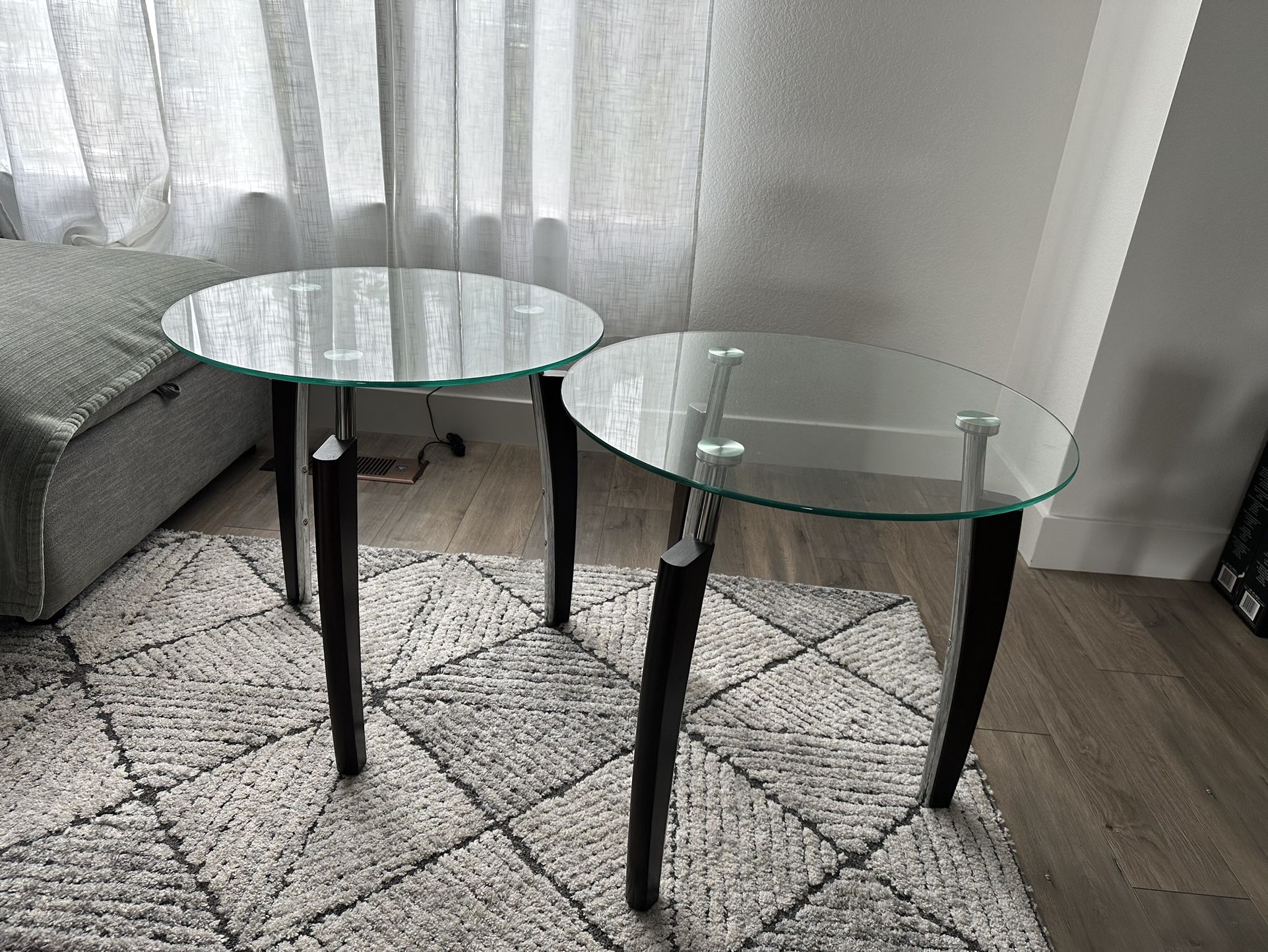 Side Tables (Glass Top)