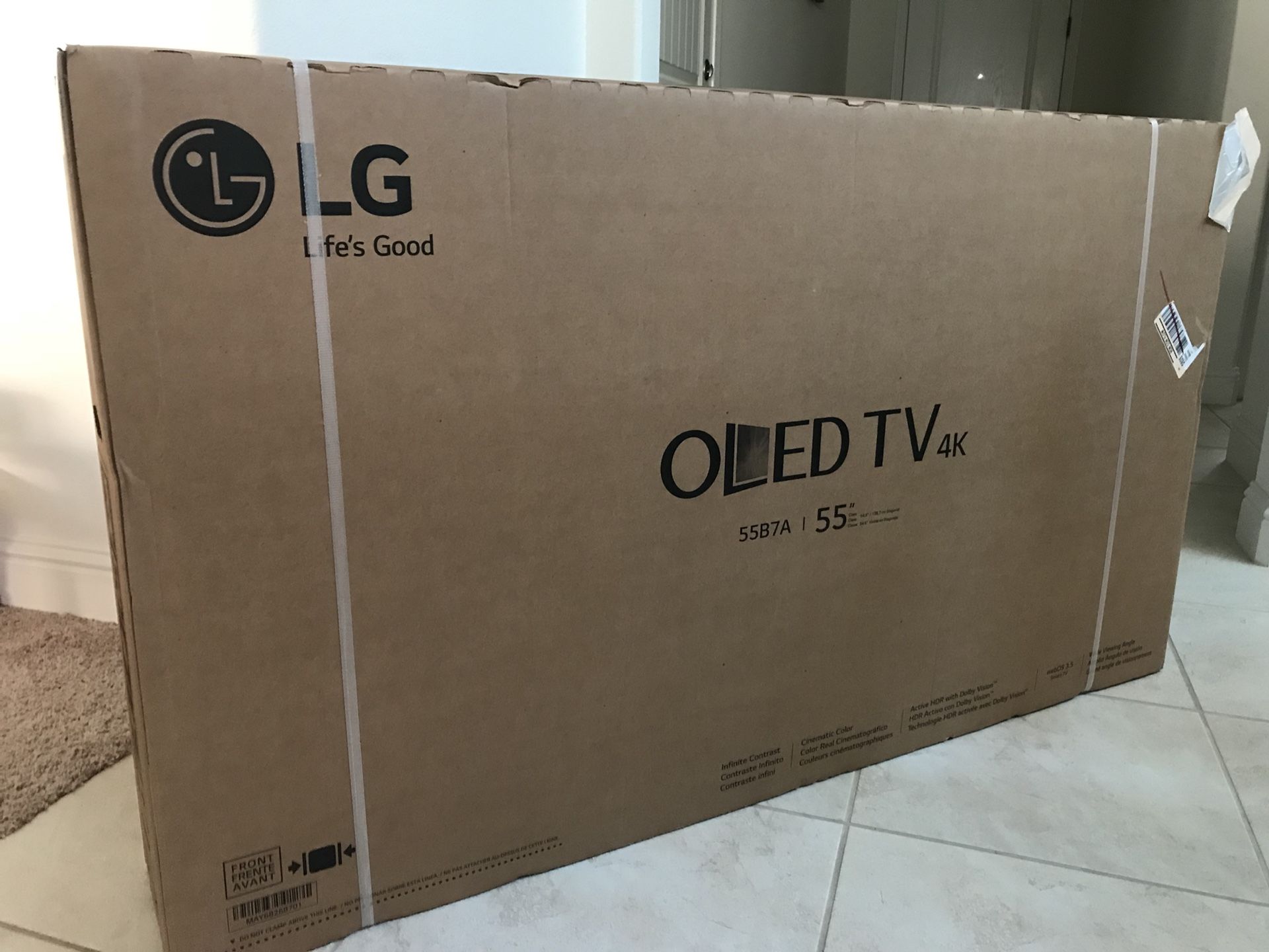 Brand new LG OLED 4K HDR Smart TV 55" OLED55B7A - Unopened in box with manufacturer 1 year warranty