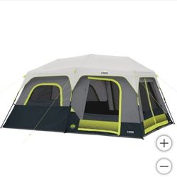 New CORE 10-Person Lighted Instant Cabin Tent. Sells at Costco for $250 plus tax