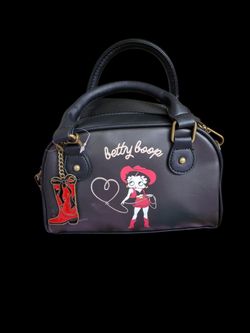 Betty Boop Black Cowgirl Crossbody Bag
