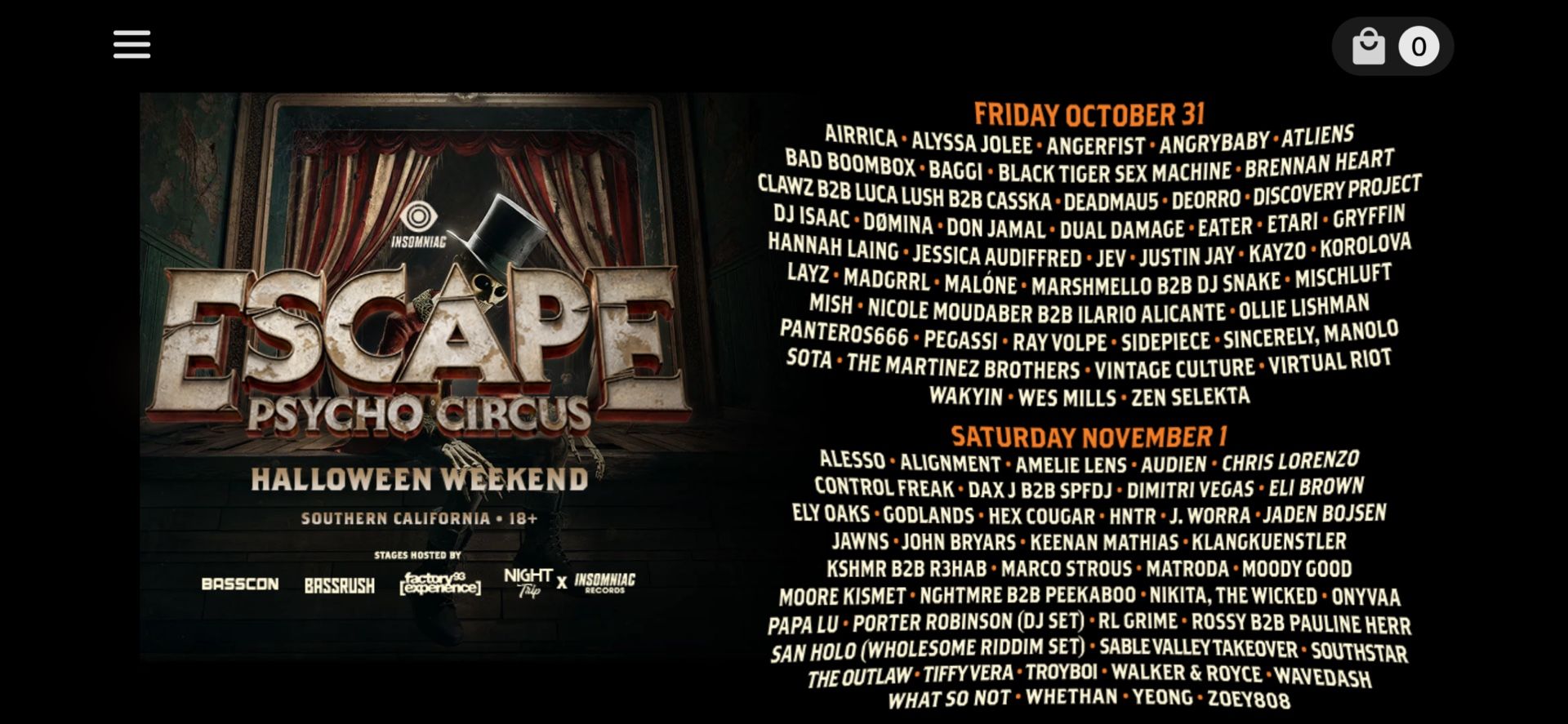 Escape 2025 Nov 1 