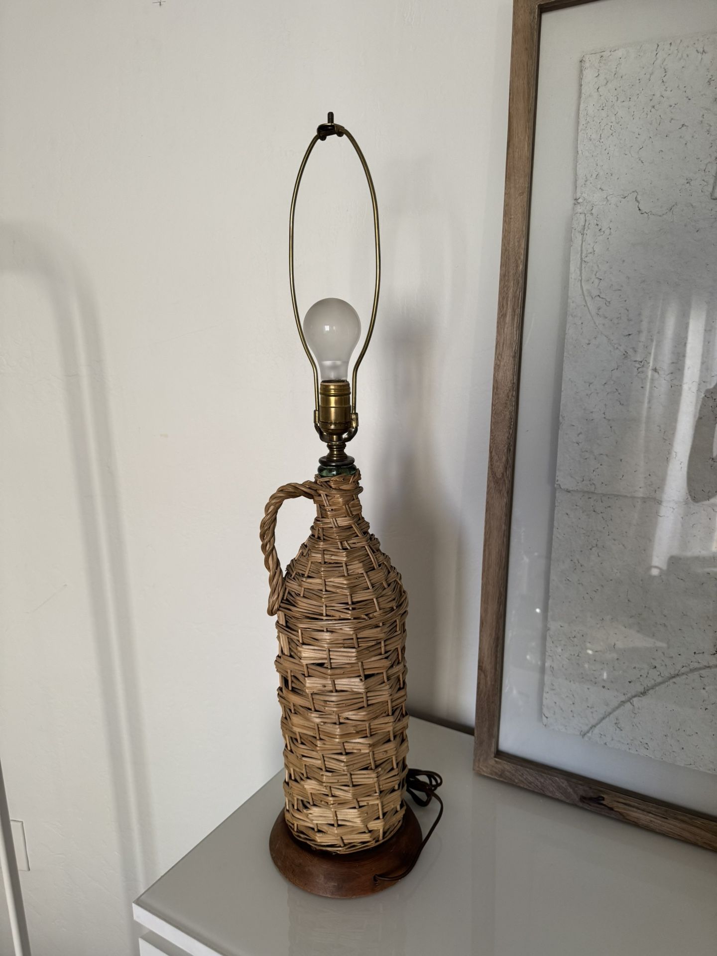 Vintage Wicker Lamp