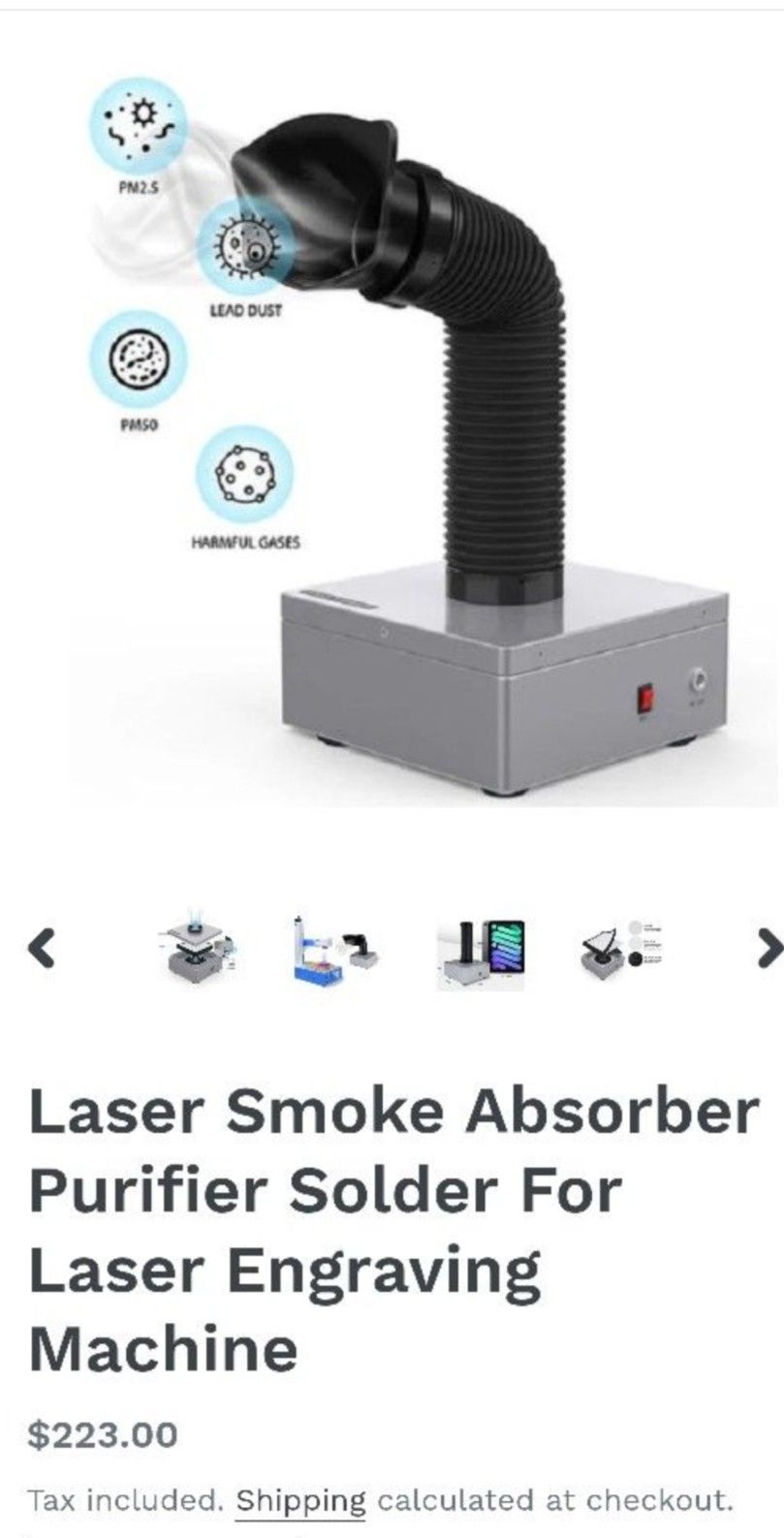 Laser Smoke Absorber Machine