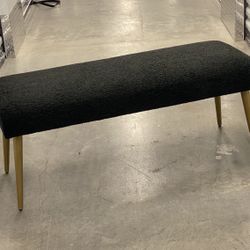 Home Goods- Modern Charcoal Colored Bench – Mid-Century Style