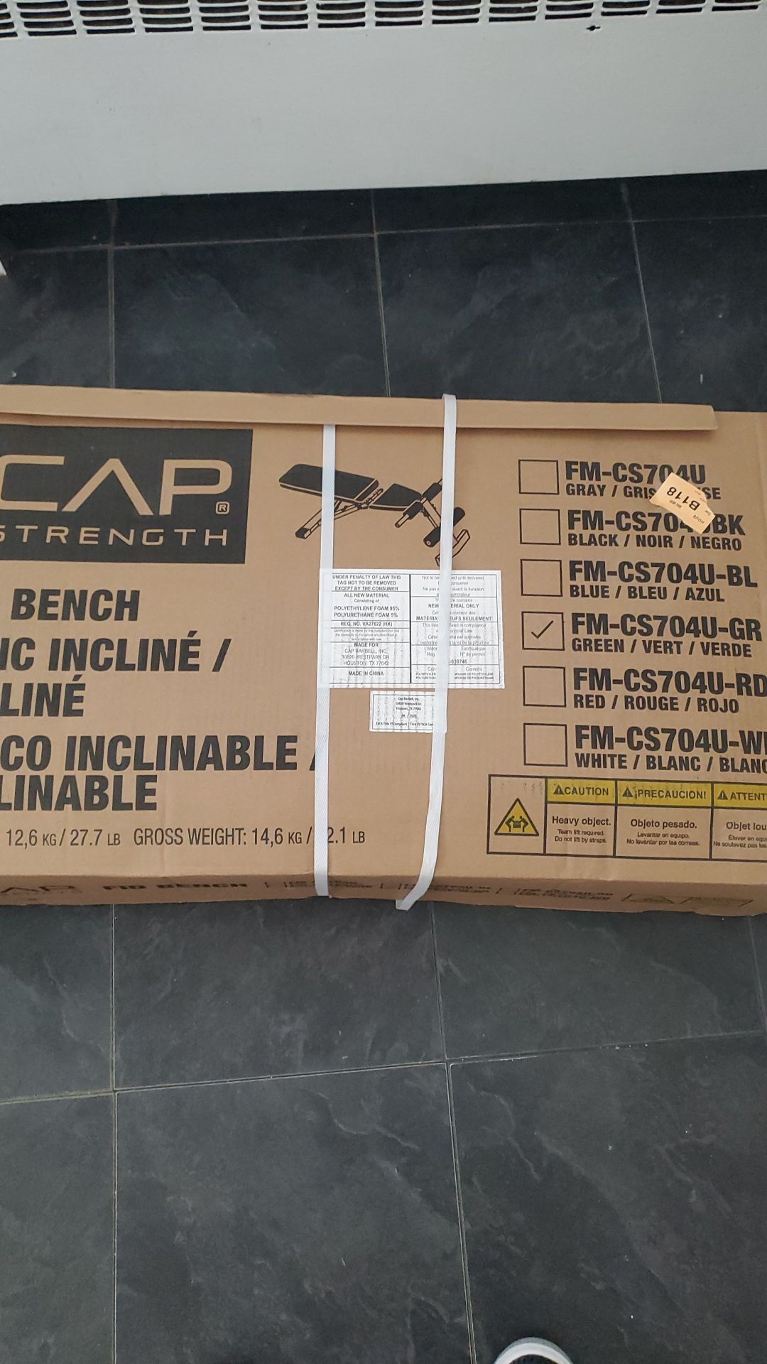 CAP Strength Adjustable FID Bench, Green