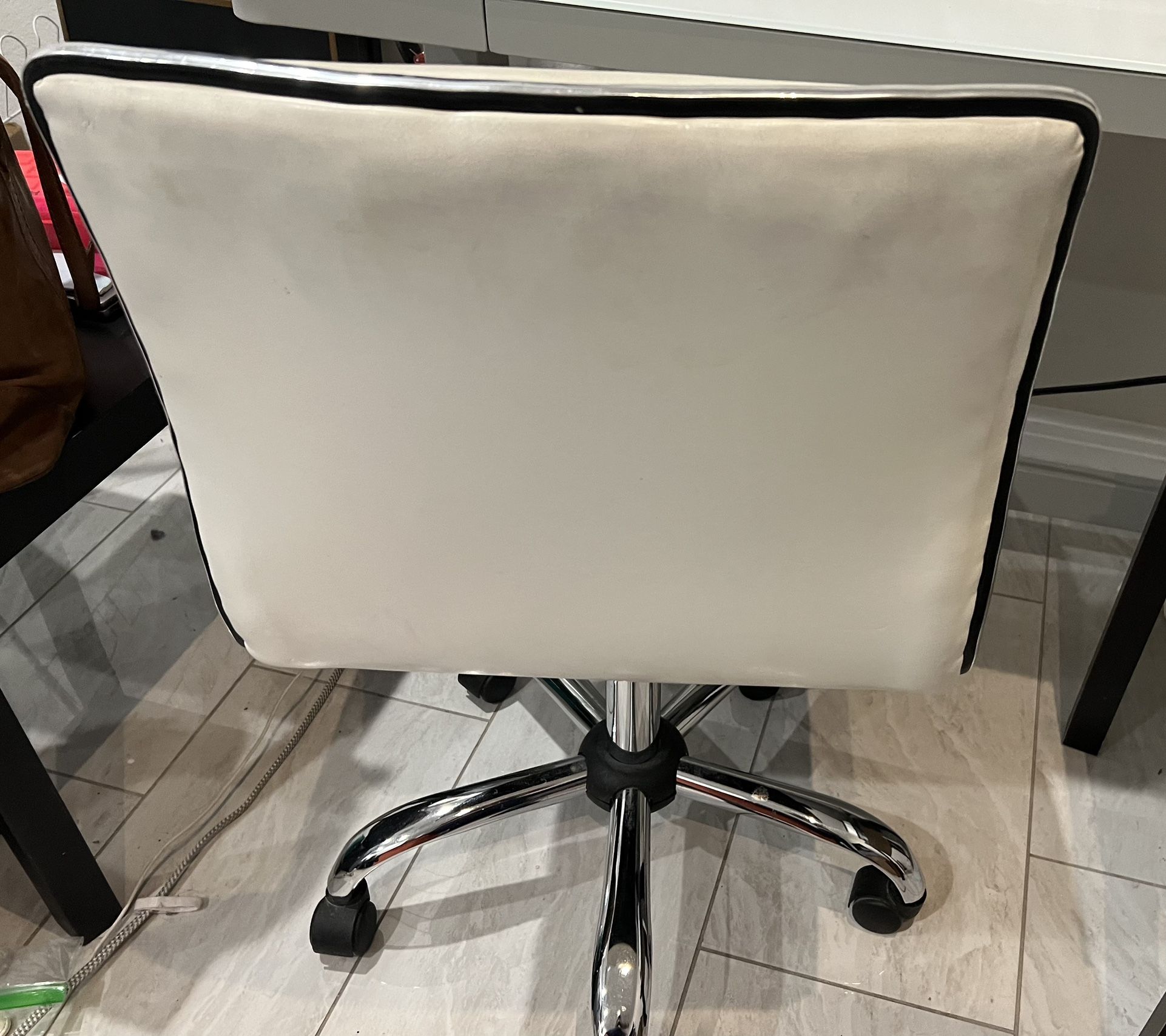 White Leather Office Chair