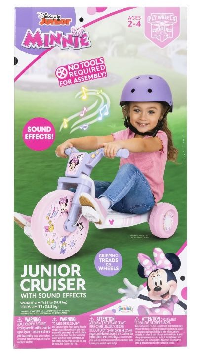 Minnie Mouse 10 inch Flywheel Tricycle Ride on with Lights and Sound Effects