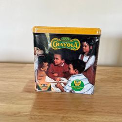 New-2001 Crayola Crayons 64 Collectible Tin with Coin Bank Slot