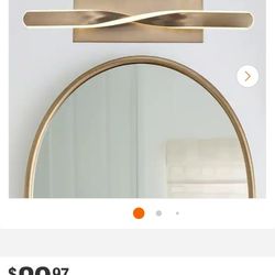 LED bathroom light. Gold. New open box