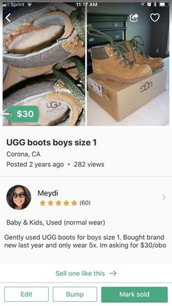 Gently used uggs Boots For Boys Size 1